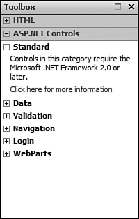 The Microsoft .NET Framework 2.0 or later is required to use the ASP.NET controls. You can download the .NET Framework free from Microsoft.