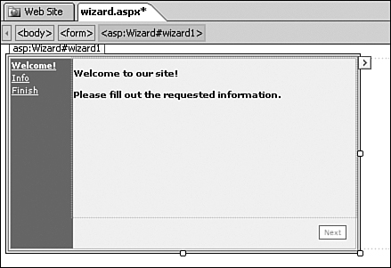 The Wizard control is a powerful way to present or collect data in a step-by-step interface, and no code is required.