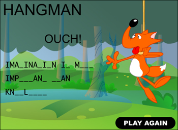 This hangman game has been lost.