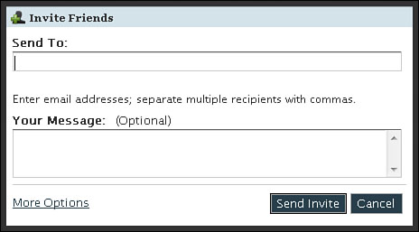 The Invite Friends window.