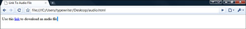 A simple audio download link page.