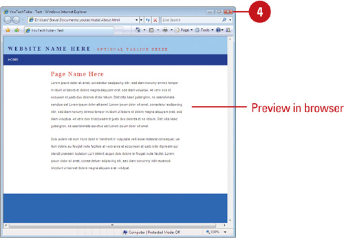 Preview a Web Page