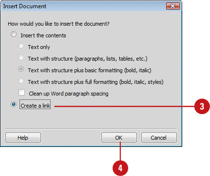 Create a Link to a Microsoft Word or Excel Document