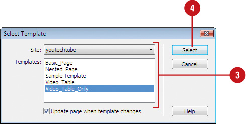 Attach and Detach a Template to a Page