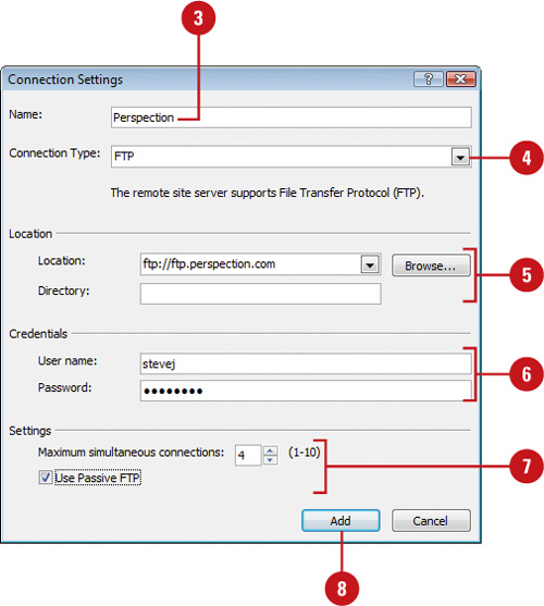 Use Passive FTP.