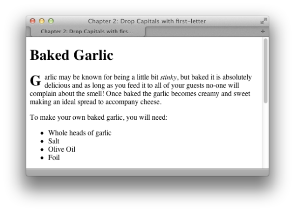 The simple drop-capitals effect text drop-caps selectors first-letter first-letter selector drop-caps effect