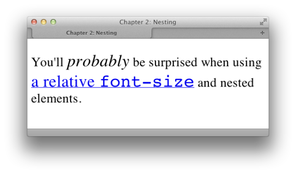 Relative font sizing font size relative inheritance, font size