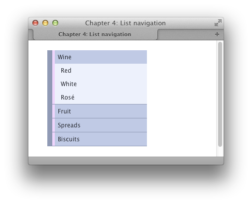 A list with subnavigation navigation submenus submenus lists as submenus