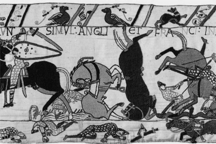 Figure 7.2 The 230-foot Bayeux Tapestry told the story of the Norman Conquest in the first century of the last millennium. It was likely commissioned to help the French make sense of the violent events that led to the Battle of Hastings.