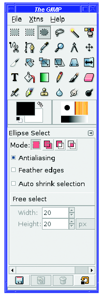 The Ellipse Select tool