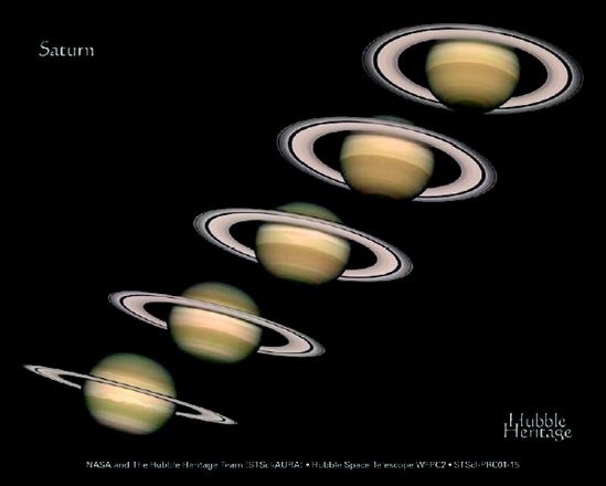Saturn, from the Hubble Space Telescope