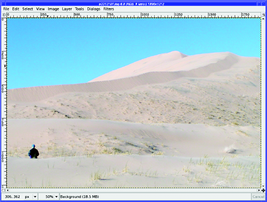 Dunes, with a person in the way