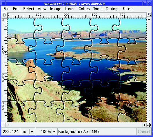 Jigsaw turns an image into a jigsaw puzzle.