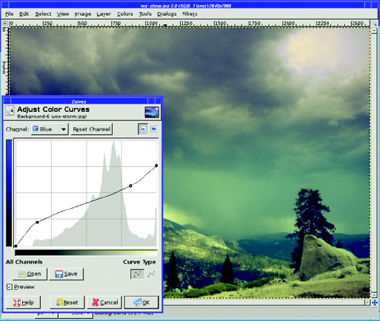 The right curve can make color adjustment easier, even if you adjust only one color channel.