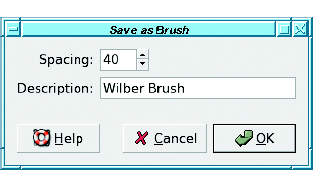 Options when saving a brush
