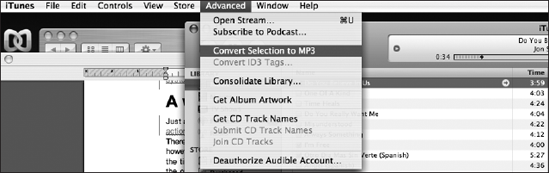 Mac version of MP3 conversion settings in iTunes