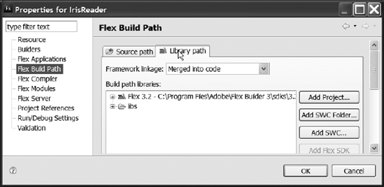 Setting the Flex build path