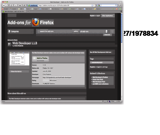 A topographic view of the Mozilla Add-ons site