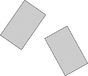 Oriented bounding boxes are rectangles that aren't aligned to the stage axes.