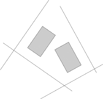 Two rectangles have a maximum of four axes.