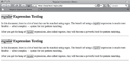 A case-insensitive search of the sample data