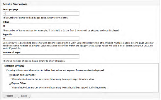 Setting the pager options