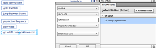 Interaction setting to open the New York Times web site in a new window