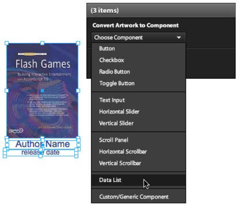 converting elements to a Data List