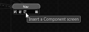 The "Insert a Component screen" icon.