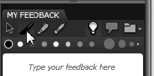Click the Enable Link Feedback icon.