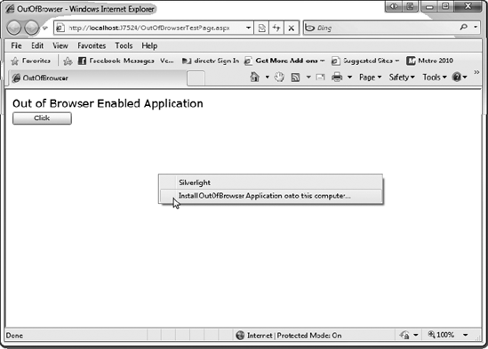 Installing a Silverlight application locally