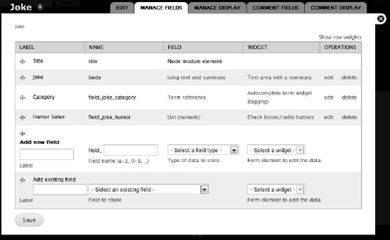 New content types can be created and managed by Drupal's powerful content management infrastructure.