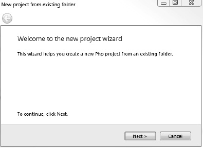 VS.Php's New Project Wizard