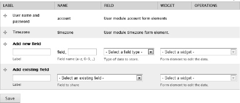 The Field user interface