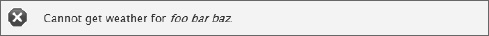 The error is caught by the element validation function