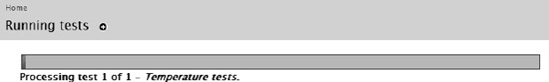The page displays the test-processing progress