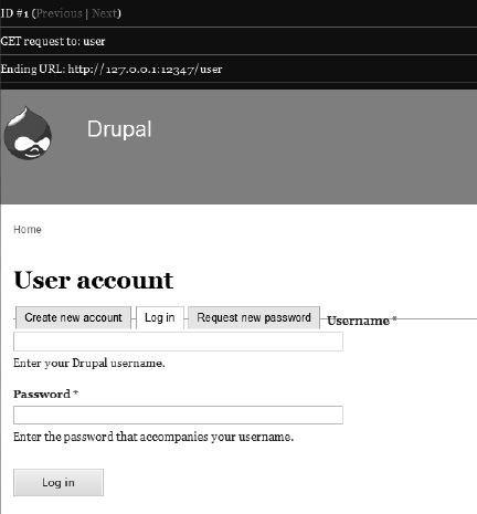 The Drupal testing framework takes pictures of screens as it encounters them.