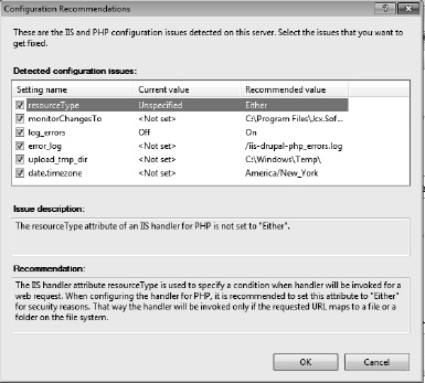 Configuration recommendations for PHP