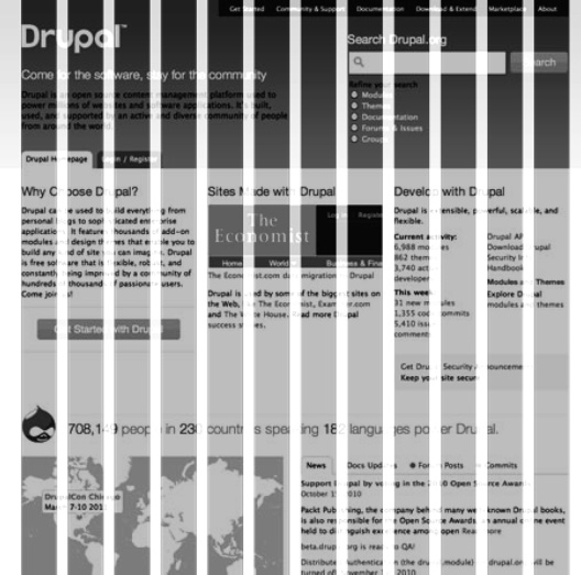 The drupal.org site is based on the 960 grid system