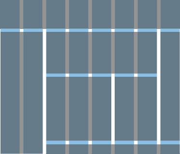 An 8-column grid with content blocks