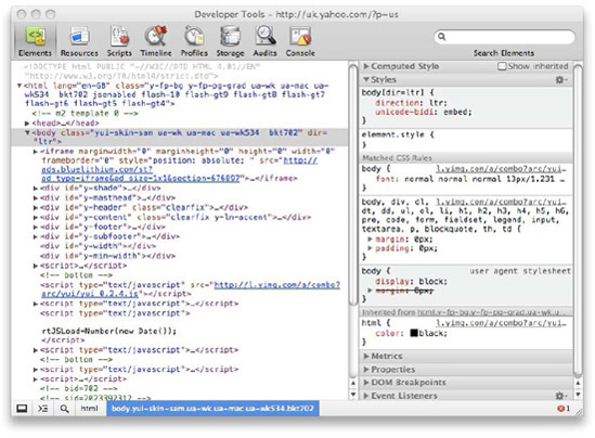 Chrome's Developer Tools