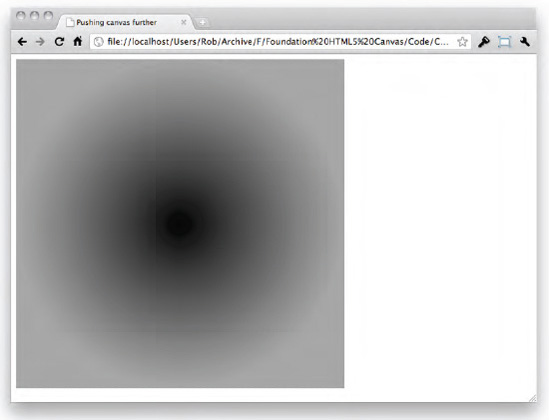 Drawing a more common radial gradient