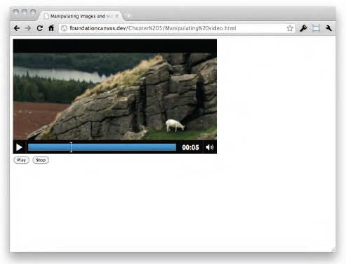 Controlling a HTML5 video through the JavaScript API