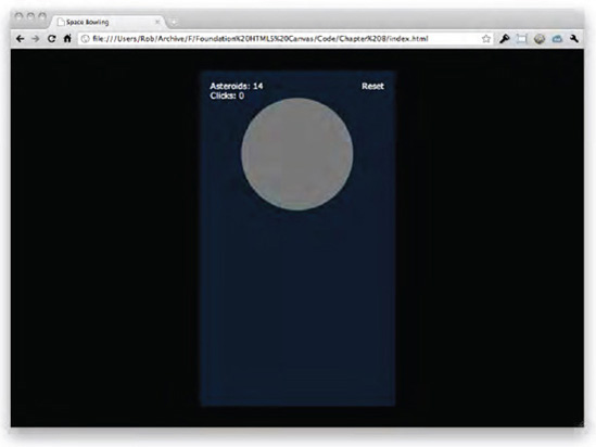 Displaying the number of asteroids remaining