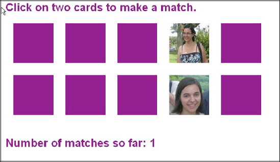 This screenshot shows a match (different scenes, but the same person).