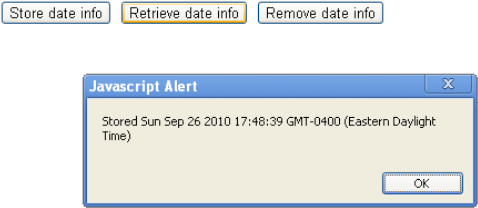 Retrieving the stored date information