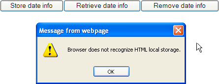 The browser didn't recognize localStorage.