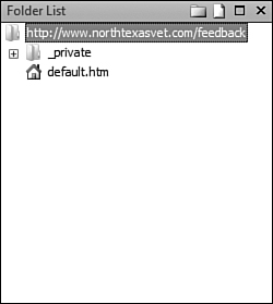 If your host has the FrontPage Server Extensions installed, you can open your Web site live using HTTP as shown here.