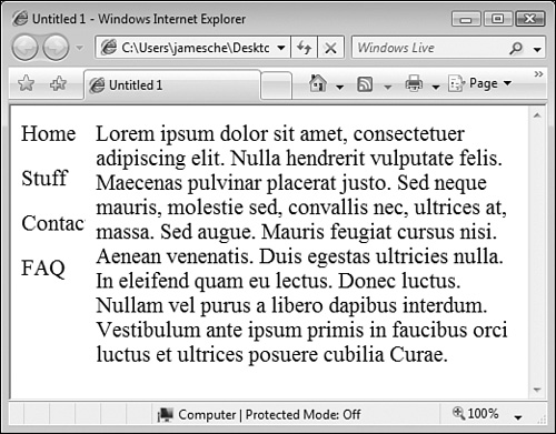 Text inside a frame can overflow the frame if a user adjusts the text size in his/her browser.