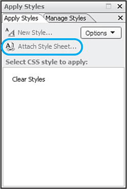 The Apply Styles task pane is a powerful tool for applying CSS styles.